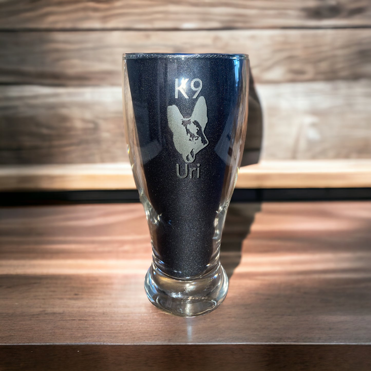 Custom Engraved Police Bar Glass